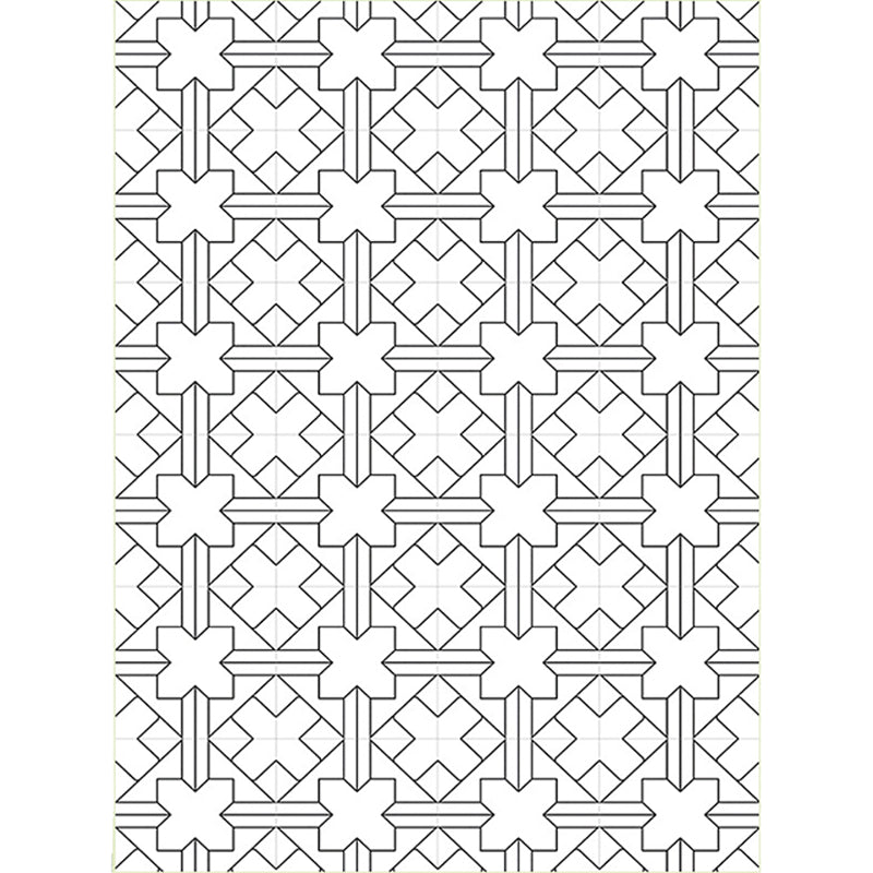 Simple Modern Rug in White Geometry Cross Square Pattern Rug Polyester Pet Friendly Carpet for Home Decoration Clearhalo 'Area Rug' 'Modern' 'Rugs' Rug' 1597851