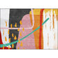 Casual Novelty Rug Multi-color Colorblock Painting Pattern Rug Polyester Non-Slip Backing Carpet for Home Decoration Clearhalo 'Area Rug' 'Rug' 1597939