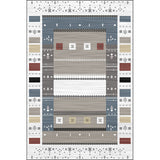 White Bedroom Rug Novelty Geometric Rectangle Pattern Area Rug Polyester Machine Washable Carpet Clearhalo 'Area Rug' 'Bohemian' 'Rugs' Rug' 1597947