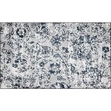 Grey Shabby Chic Rug Polyester Floral Print Rug Machine Washable Non-Slip Backing Carpet for Living Room Clearhalo 'Area Rug' 'Rugs' 'Shabby Chic' Rug' 1597995