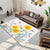 French Country Rug in White and Yellow Polyester Floral and Leaf Pattern Rug Washable Non-Slip Backing Area Rug for Living Room White Clearhalo 'Area Rug' 'French Country' 'Rugs' Rug' 1598105