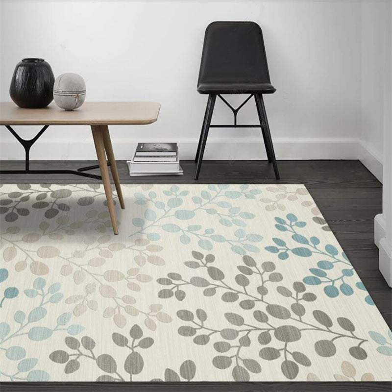 French Country Leaf Pattern Rug Beige Polyester Rug Machine Washable Non-Slip Backing Area Rug for Living Room Clearhalo 'Area Rug' 'French Country' 'Rugs' Rug' 1598138
