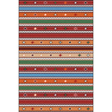 Red Multicolor Bohemian Rug Polyester Striped Pattern Rug Washable Non-Slip Backing Carpet for Living Room Clearhalo 'Area Rug' 'Bohemian' 'Rugs' Rug' 1598267