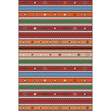 Red Multicolor Bohemian Rug Polyester Striped Pattern Rug Washable Non-Slip Backing Carpet for Living Room Clearhalo 'Area Rug' 'Bohemian' 'Rugs' Rug' 1598267