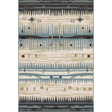 Retro Tribal Pattern Rug Blue Vintage Rug Polyester Washable Anti-Slip Backing Area Rug for Bedroom Clearhalo 'Area Rug' 'Bohemian' 'Rugs' Rug' 1598283