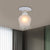 Countryside Scalloped Ceiling Flush 1 Bulb Ribbed Opal Glass Flush Light Fixture in White