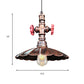 1 Light Scalloped Edge Ceiling Pendant Light Rustic Style Brass/Weathered Copper Iron Hanging Light with Pipe and Valve Clearhalo 'Art Deco Pendants' 'Cast Iron' 'Ceiling Lights' 'Ceramic' 'Crystal' 'Industrial Pendants' 'Industrial' 'Metal' 'Middle Century Pendants' 'Pendant Lights' 'Pendants' 'Tiffany' Lighting' 159865