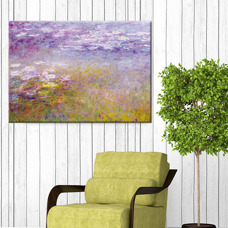Purple Lavender Field Canvas Art Scenery Painting Modern Texture Wall Decor for Home Clearhalo 'Art Gallery' 'Canvas Art' 'Contemporary Art Gallery' 'Modern' Arts' 1598707