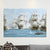 Battle with Pirates Art Print White and Blue Classical Wall Decor for Home Gallery White Clearhalo 'Art Gallery' 'Canvas Art' 'Contemporary Art Gallery' 'Modern' Arts' 1598712