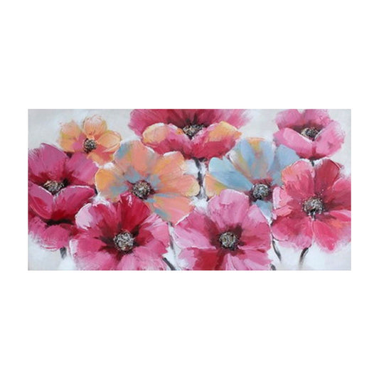 Flower Painting Canvas Art Trendy Beautiful Blossom Wall Decor in Pink for Bedroom Clearhalo 'Art Gallery' 'Canvas Art' 'Contemporary Art Gallery' 'Modern' Arts' 1598733