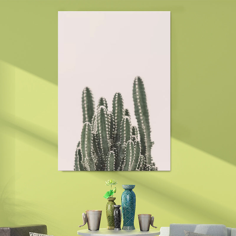 Tropical Plant Canvas Wall Art Soft Color Multi-Piece Wall Decor for Living Room Green Clearhalo 'Art Gallery' 'Canvas Art' 'Contemporary Art Gallery' 'Modern' Arts' 1598758