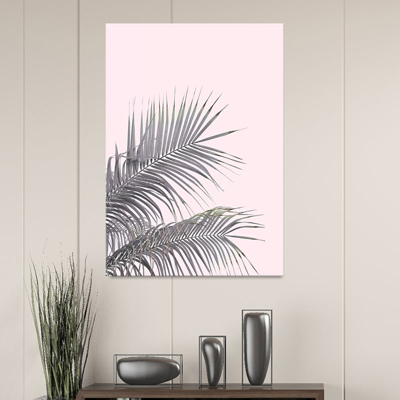 Tropical Plant Canvas Wall Art Soft Color Multi-Piece Wall Decor for Living Room Clearhalo 'Art Gallery' 'Canvas Art' 'Contemporary Art Gallery' 'Modern' Arts' 1598767