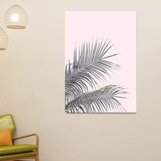 Tropical Plant Canvas Wall Art Soft Color Multi-Piece Wall Decor for Living Room Clearhalo 'Art Gallery' 'Canvas Art' 'Contemporary Art Gallery' 'Modern' Arts' 1598768