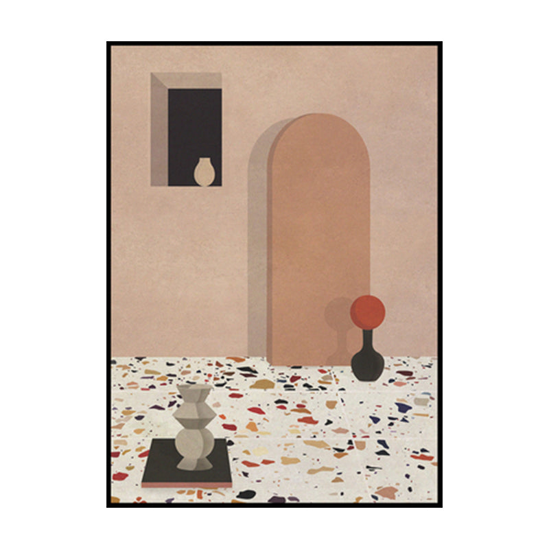 Modern Still Life Canvas Art Soft-Color Architecture Painting Wall Decor for Home Clearhalo 'Art Gallery' 'Canvas Art' 'Contemporary Art Gallery' 'Modern' Arts' 1598923