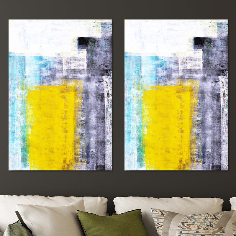 Inspiring Color-Blocking Painting for Living Room Abstract Canvas Wall Art, Textured Clearhalo 'Art Gallery' 'Canvas Art' 'Contemporary Art Gallery' 'Modern' Arts' 1598995