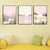 Park Scenery Wall Art Set for Living Room Beautiful Landscape Print Canvas in Pink Pink Clearhalo 'Art Gallery' 'Canvas Art' 'Kids' Arts' 1599079