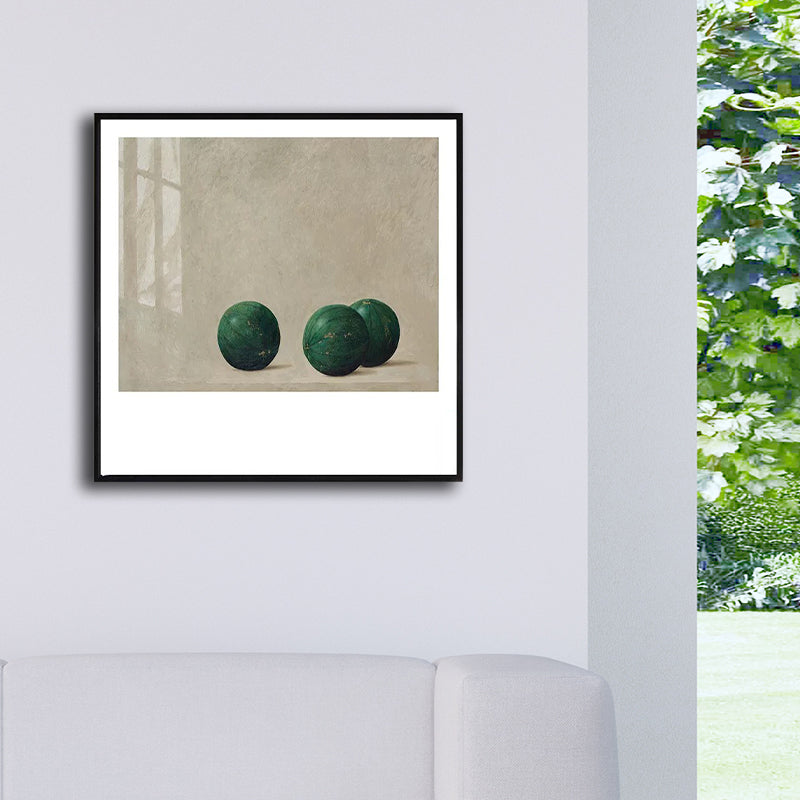 Minimalism Fruit-Paint Wall Art Decor Living Room Canvas Print in Pastel Color, Textured Green Clearhalo 'Art Gallery' 'Canvas Art' 'Contemporary Art Gallery' 'Contemporary Art' 'Minimalism' 'Minimalist Art Gallery' 'Scandinavian' Arts' 1599093