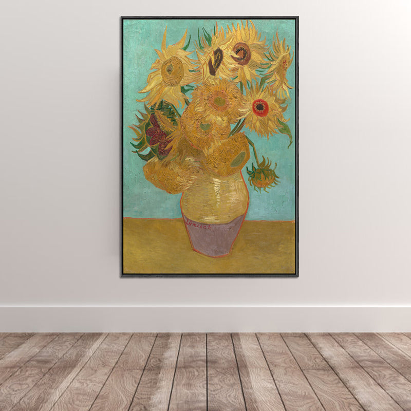 Classic Still Life Flower Painting Pastel Color Textured Canvas Wall Art for Home Ginger Clearhalo 'Art Gallery' 'Canvas Art' 'Contemporary Art Gallery' 'Modern' Arts' 1599137