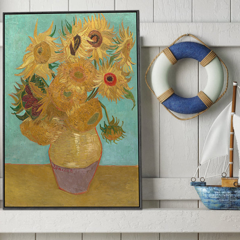 Classic Still Life Flower Painting Pastel Color Textured Canvas Wall Art for Home Clearhalo 'Art Gallery' 'Canvas Art' 'Contemporary Art Gallery' 'Modern' Arts' 1599139