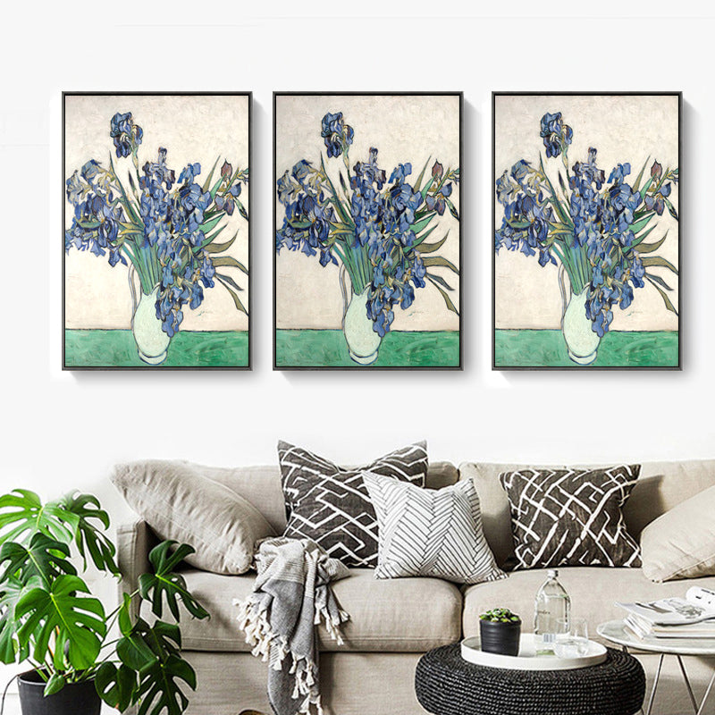 Classic Still Life Flower Painting Pastel Color Textured Canvas Wall Art for Home Clearhalo 'Art Gallery' 'Canvas Art' 'Contemporary Art Gallery' 'Modern' Arts' 1599146