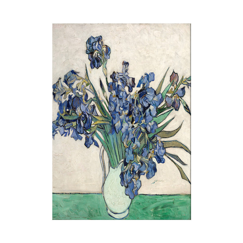 Classic Still Life Flower Painting Pastel Color Textured Canvas Wall Art for Home Clearhalo 'Art Gallery' 'Canvas Art' 'Contemporary Art Gallery' 'Modern' Arts' 1599148