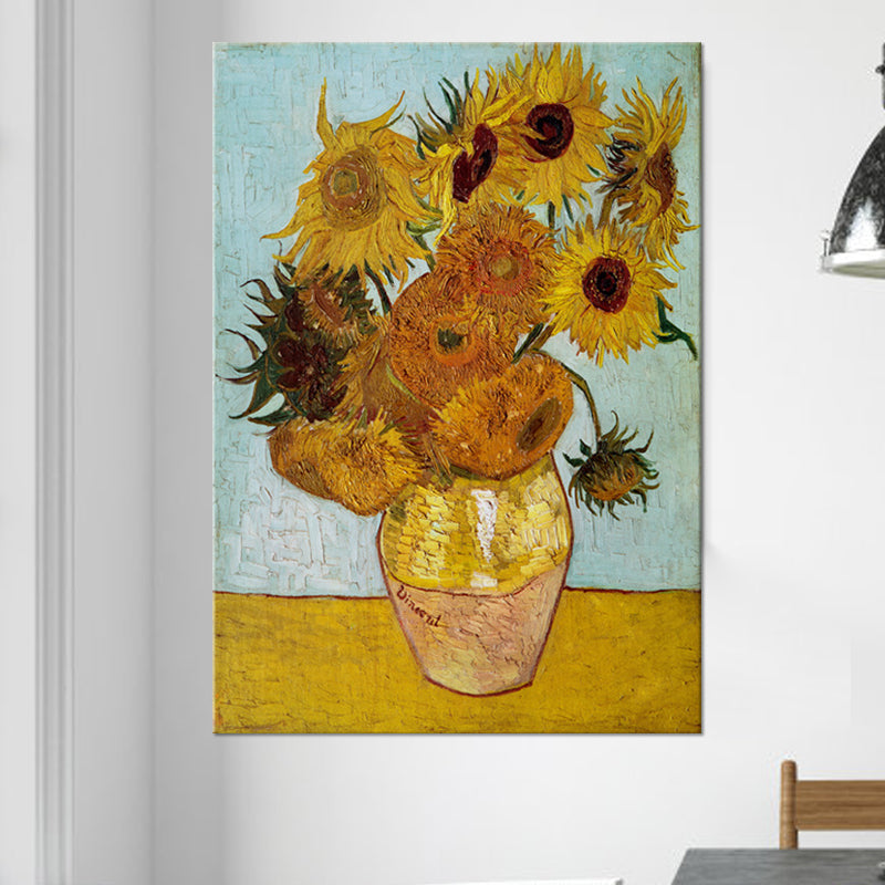 Classic Still Life Flower Painting Pastel Color Textured Canvas Wall Art for Home Clearhalo 'Art Gallery' 'Canvas Art' 'Contemporary Art Gallery' 'Modern' Arts' 1599154