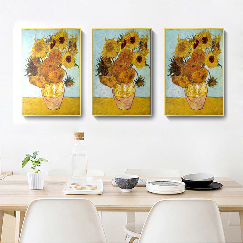 Classic Still Life Flower Painting Pastel Color Textured Canvas Wall Art for Home Clearhalo 'Art Gallery' 'Canvas Art' 'Contemporary Art Gallery' 'Modern' Arts' 1599155