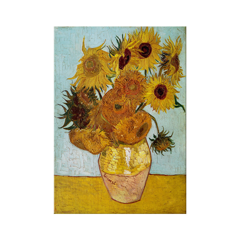 Classic Still Life Flower Painting Pastel Color Textured Canvas Wall Art for Home Clearhalo 'Art Gallery' 'Canvas Art' 'Contemporary Art Gallery' 'Modern' Arts' 1599156