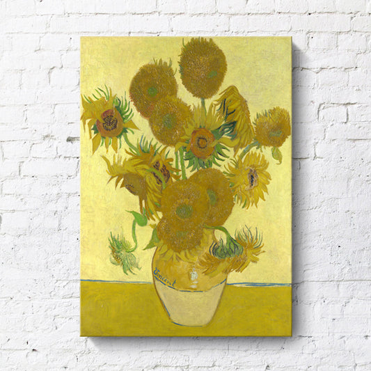Classic Still Life Flower Painting Pastel Color Textured Canvas Wall Art for Home Yellow Clearhalo 'Art Gallery' 'Canvas Art' 'Contemporary Art Gallery' 'Modern' Arts' 1599161