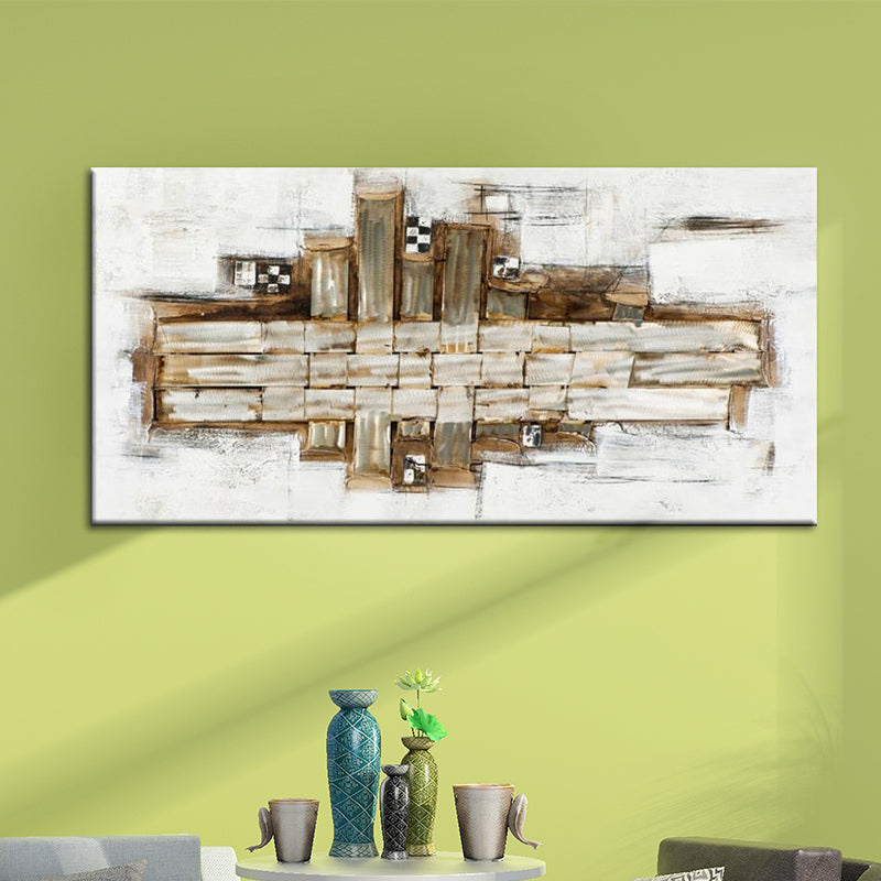 Brown Wood Canvas Art Abstract Painting Contemporary Textured Wall Decor for Home Clearhalo 'Art Gallery' 'Canvas Art' 'Contemporary Art Gallery' 'Modern' Arts' 1599188
