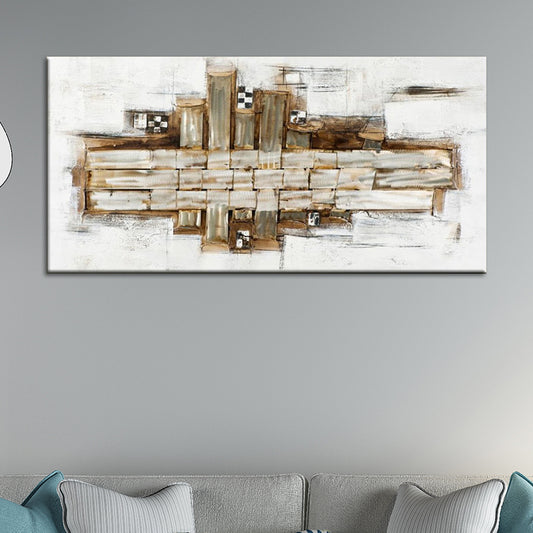 Brown Wood Canvas Art Abstract Painting Contemporary Textured Wall Decor for Home Clearhalo 'Art Gallery' 'Canvas Art' 'Contemporary Art Gallery' 'Modern' Arts' 1599189