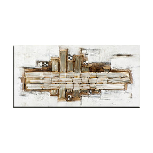 Brown Wood Canvas Art Abstract Painting Contemporary Textured Wall Decor for Home Clearhalo 'Art Gallery' 'Canvas Art' 'Contemporary Art Gallery' 'Modern' Arts' 1599190