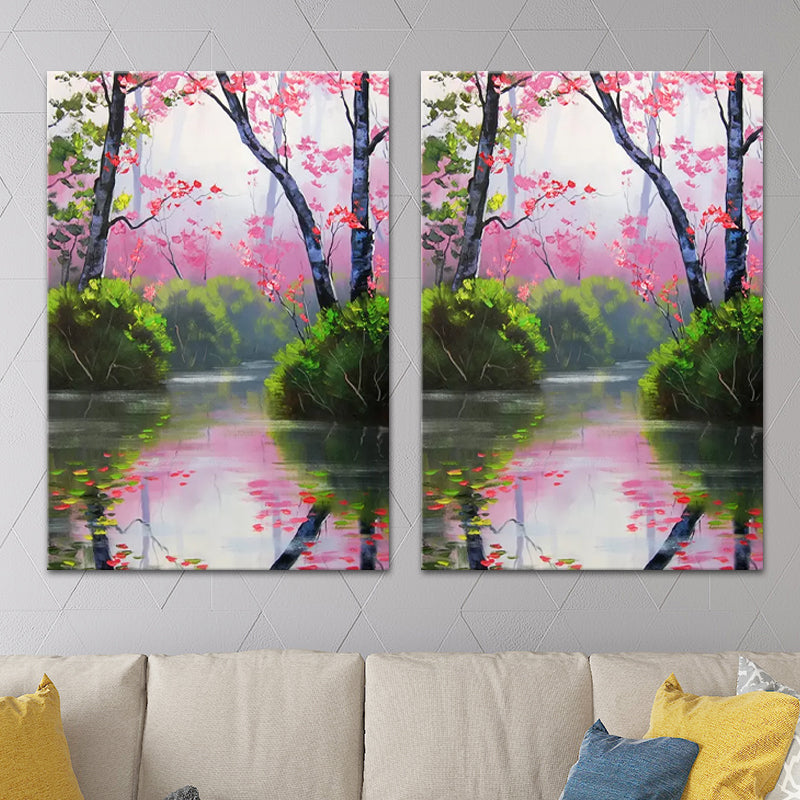 Scenery Painting Wall Decor Modern Style Textured Canvas Art Print for Living Room Clearhalo 'Art Gallery' 'Canvas Art' 'Contemporary Art Gallery' 'Modern' Arts' 1599208