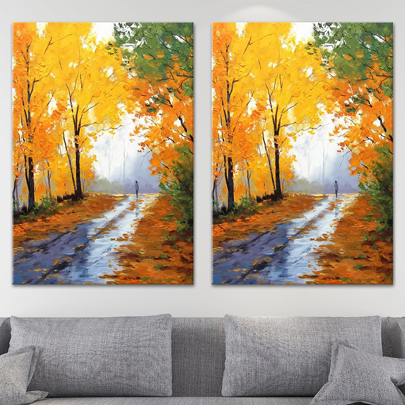 Scenery Painting Wall Decor Modern Style Textured Canvas Art Print for Living Room Yellow Clearhalo 'Art Gallery' 'Canvas Art' 'Contemporary Art Gallery' 'Modern' Arts' 1599240