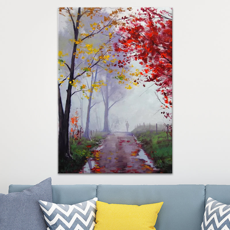 Scenery Painting Wall Decor Modern Style Textured Canvas Art Print for Living Room Red Clearhalo 'Art Gallery' 'Canvas Art' 'Contemporary Art Gallery' 'Modern' Arts' 1599248