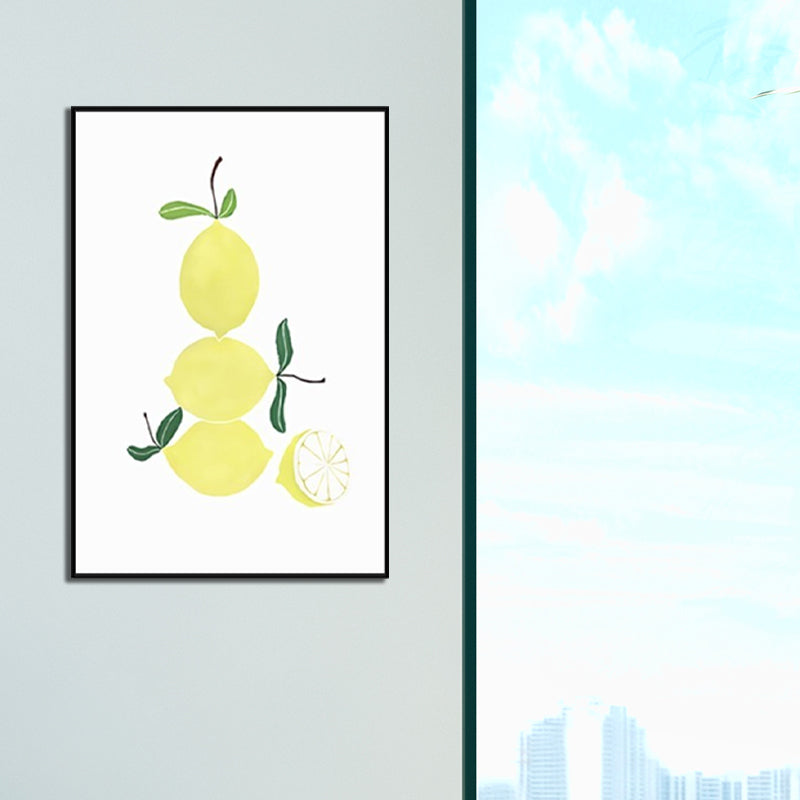 Fruit Print Wall Art Nordic Textured Wrapped Canvas in Soft Color for Living Room Clearhalo 'Arts' 'Canvas Art' 1599349