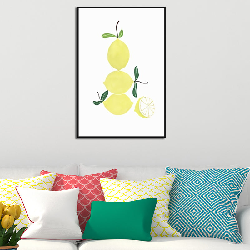 Fruit Print Wall Art Nordic Textured Wrapped Canvas in Soft Color for Living Room Clearhalo 'Arts' 'Canvas Art' 1599350