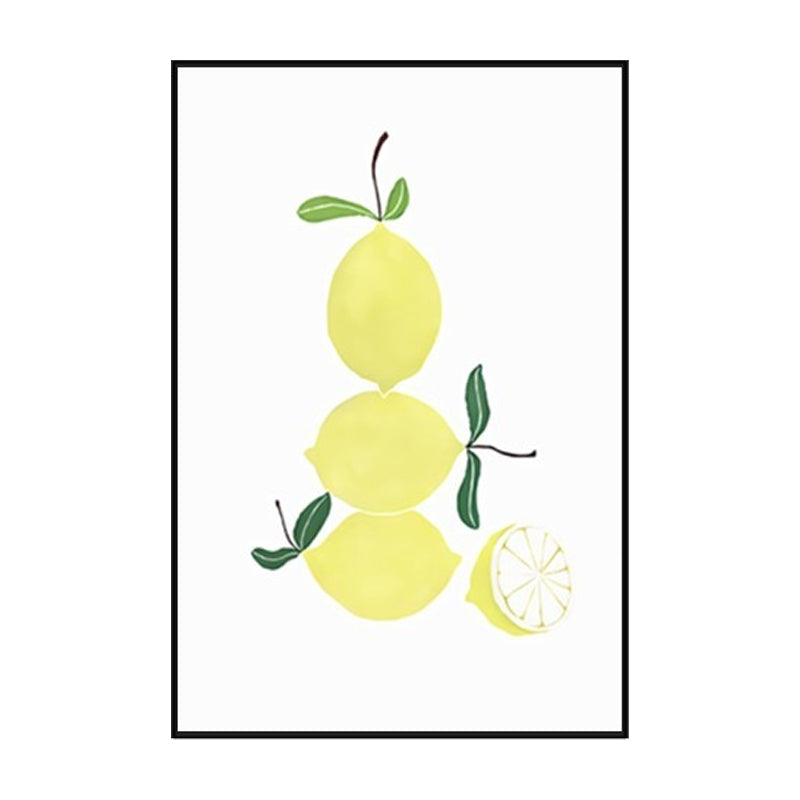 Fruit Print Wall Art Nordic Textured Wrapped Canvas in Soft Color for Living Room Clearhalo 'Arts' 'Canvas Art' 1599351