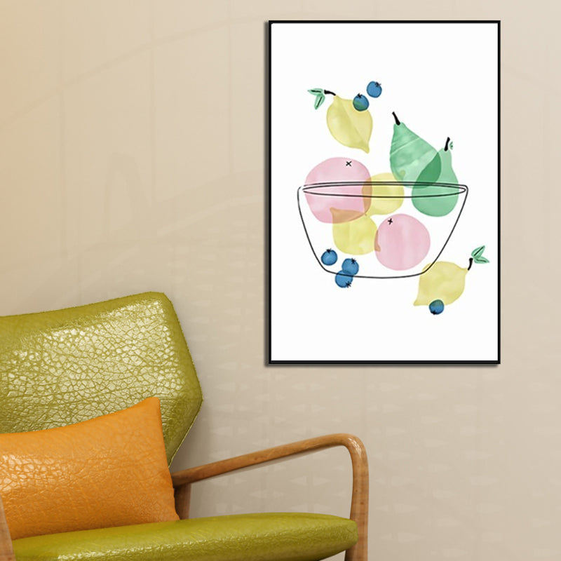 Fruit Print Wall Art Nordic Textured Wrapped Canvas in Soft Color for Living Room Clearhalo 'Arts' 'Canvas Art' 1599363