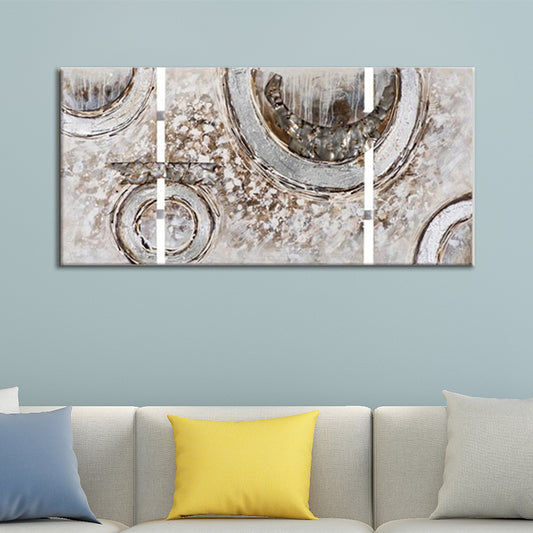 Abstract Geometric Painting Wall Art Modern Textured Surface Wrapped Canvas in Brown Clearhalo 'Art Gallery' 'Canvas Art' 'Contemporary Art Gallery' 'Modern' Arts' 1599448