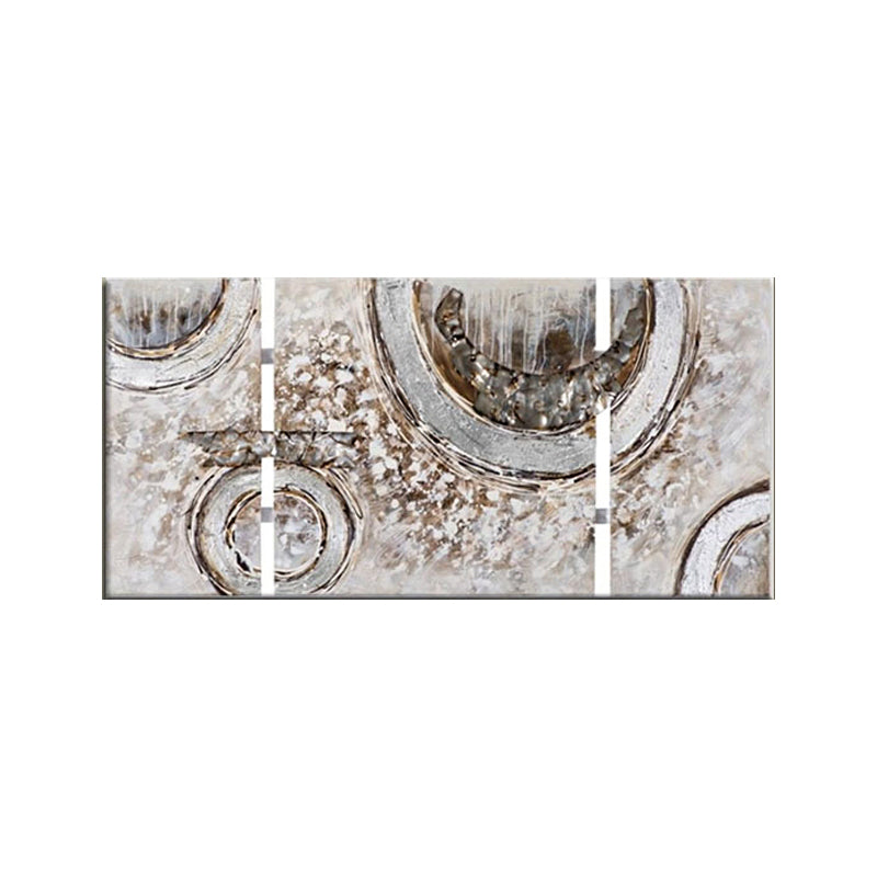 Abstract Geometric Painting Wall Art Modern Textured Surface Wrapped Canvas in Brown Clearhalo 'Art Gallery' 'Canvas Art' 'Contemporary Art Gallery' 'Modern' Arts' 1599449