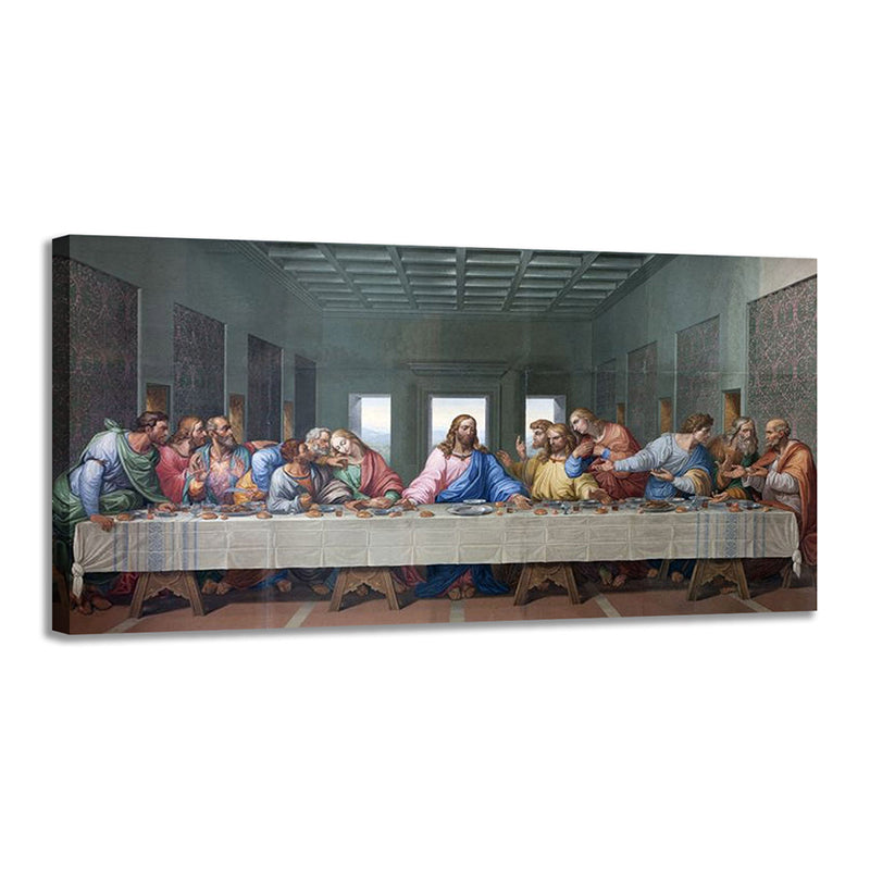 Modern Religion Wall Art Grey the Last Supper Painting Canvas Print for Living Room Clearhalo 'Art Gallery' 'Canvas Art' 'Contemporary Art Gallery' 'Modern' Arts' 1599461