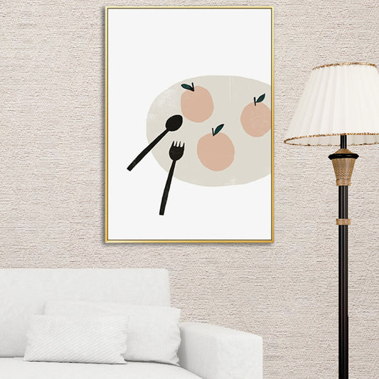 Light Color Nordic Art Print A Plate of Fruit Painting Canvas for Home Decoration Clearhalo 'Arts' 'Canvas Art' 1599509