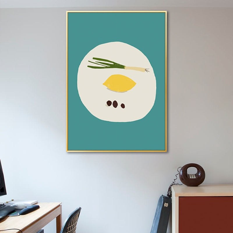 Light Color Nordic Art Print A Plate of Fruit Painting Canvas for Home Decoration Clearhalo 'Arts' 'Canvas Art' 1599516