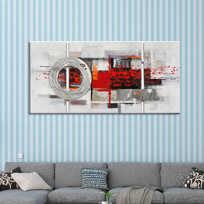 Circles Painting Art Print Textured Surface Modern Style Living Room Wall Decoration Clearhalo 'Art Gallery' 'Canvas Art' 'Contemporary Art Gallery' 'Modern' Arts' 1599573