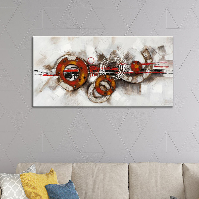 Circles Painting Art Print Textured Surface Modern Style Living Room Wall Decoration Clearhalo 'Art Gallery' 'Canvas Art' 'Contemporary Art Gallery' 'Modern' Arts' 1599577