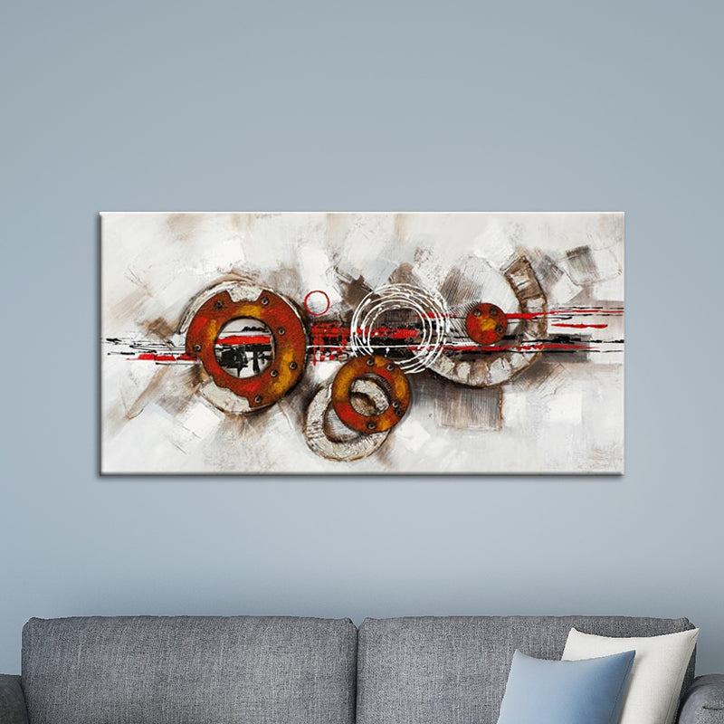Circles Painting Art Print Textured Surface Modern Style Living Room Wall Decoration Clearhalo 'Art Gallery' 'Canvas Art' 'Contemporary Art Gallery' 'Modern' Arts' 1599578