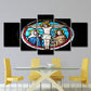 Black Religious Canvas Art Cross of Jesus Christ Modern Multi-Piece Wall Decor for Home Clearhalo 'Art Gallery' 'Canvas Art' 'Contemporary Art Gallery' 'Modern' Arts' 1599613