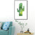 Tropical Cactus Painting Art Print Living Room Canvas in Green on White, Texture Green Clearhalo 'Art Gallery' 'Canvas Art' 'Coastal Art Gallery' 'Tropical' Arts' 1599666