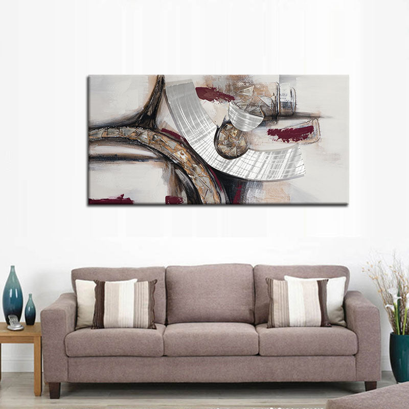 Light Brown Abstract Painting Textured Surface Modern Sitting Room Wall Art Clearhalo 'Art Gallery' 'Canvas Art' 'Contemporary Art Gallery' 'Modern' Arts' 1599707